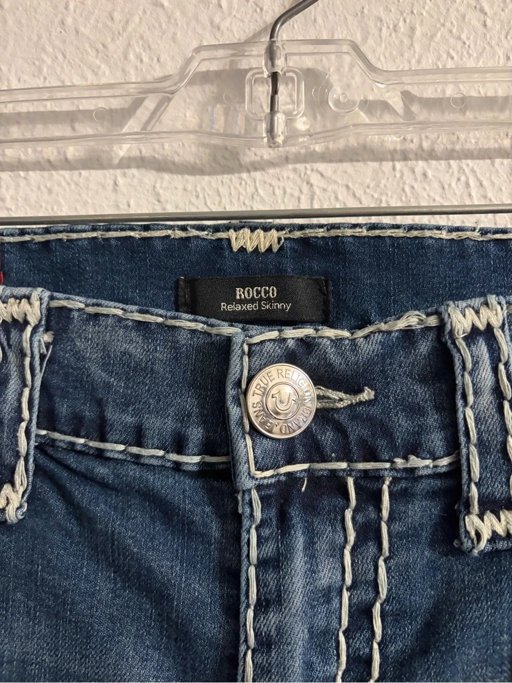 True Religion Men's Skinny Jeans in Medium Blue Wash